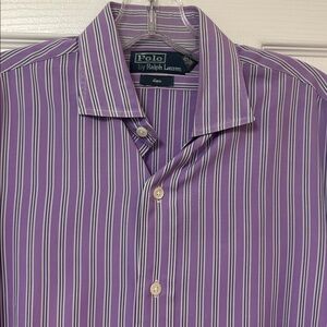 Ralph Lauren Purple Striped Dress Shirt